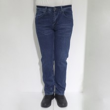 Hacker Fistan Store Erkek Mavi Normal Bel Rahat Kesim Dar Paça Jean Pantolon