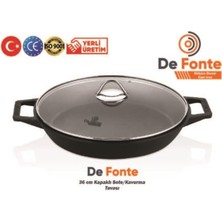 Döküm Demir Çap 36 cm Kavurma Tavası - Yuvarlak ve Derin
