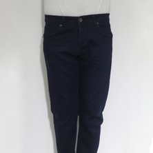 Hacker Fistan Store Erkek Lacivert Normal Bel Rahat Kesim Dar Paça Jean Pantolon