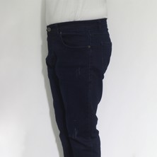 Hacker Fistan Store Erkek Lacivert Normal Bel Rahat Kesim Dar Paça Jean Pantolon