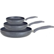 Granit Tek Kulp Tava Seti 18-22-30 cm