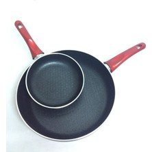 Modern ve Şık Tasarımlar 2'li Yanmaz Yapışmaz Teflon Tava Set 18-30CM