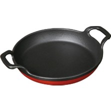 22 cm Döküm Tava Yumurta Sahanı Kırmızı