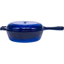 Döküm Combo Derin Yuvarlak Kızartma Tavası Döküm Demir Yekpare Saplı ÇAP(Ø)26CM.