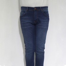 Hacker Fistan Store Erkek Lacivert Normal Bel Rahat Kesim Dar Paça Jean Pantolon