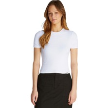 Calvın Kleın Waffle Short Sleeve Fıtted Tee T-Shirt