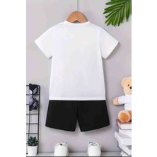 Bisiklet Yaka Erkek Çocuk Takımı ve Kız Çocuk Takımı Pamuklu T-Shirt ve Şort, Yazlık Konforlu Takım