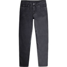 Knox Colton Slim Korumalı Denim Motosiklet Pantolonu (Kısa Bacak) Koyu Gri