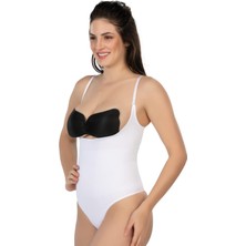 Beyaz Mı Emay 2076 Göğüsü Açık String Body Korse