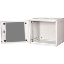 Lande - 9u 19" Cam Kapaklı Duvar Tipi Rack Kabinet – Genişlik: 544 mm | Derinlik: 400 mm – Açık Gri (Demonte)