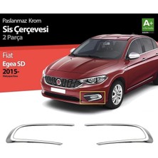 paspasgarajı Paspasgaraji Fiat Egea Krom Sis Farı Çerçevesi 2 Prç. 2015-2020