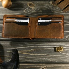 El Yapımı Hakiki Deri Erkek Cüzdan – Kişiye Özel Isimli, Hediye Paketi