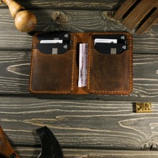 El Yapımı Hakiki Deri Minimal Kartlık – Unisex, Kişiselleştirme, Cebe Sığan Tasarım, Hediyelik Özel Kutusunda