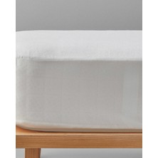 English Home Comfort Pamuklu Sıvı Geçirmez Tek Kişilik Alez 140X200 + 30 cm Beyaz