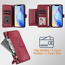 Vıvo V27 5G/V27 Pro 5g Için Flip Kılıf Koruma Yumuşak Pu Deri Fermuarlı Cüzdan Kılıfı Kart Tutucu ile (Yurt Dışından)