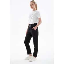 Beli Lastikli Siyah Kadın Pantolon  0250-2Y5