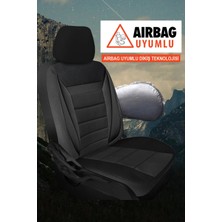 Alfa Romeo 156 Uyumlu Tam Set Tay Tüyü Oto Koltuk Kılıfı Soft Siyah
