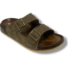 Witta 55203-25 Deri Çift Bant Anatomik Terlik 36-40