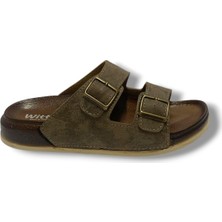 Witta 55203-25 Deri Çift Bant Anatomik Terlik 36-40