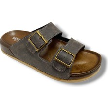 Witta 55203-25 Deri Çift Bant Anatomik Terlik 36-40
