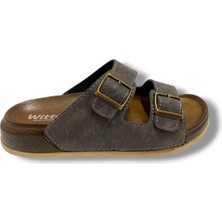 Witta 55203-25 Deri Çift Bant Anatomik Terlik 36-40