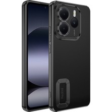 Xiaomi Redmi Note 14 5g Kılıf Kamera Lens Korumalı Logo Gösteren Şeffaf Parlak Kenarlı Kapak (Omega)