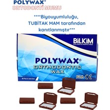 Polywax 50 Adet Çikolata Aromalı Ortodonti Mumu- Diş Teli Mumu - Braket Mumu Wax- Ortodontik Wax