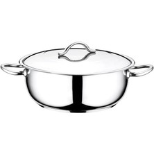 Oms Collection - 2006 - 2 Parça - Indüksiyon Uyumlu, 1. Sınıf Paslanmaz Çelik 28X10 cm - 5,60 Litre Tencere