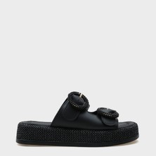 Capone Outfitters Marla Çift Tokalı Dolgu Topuklu Konfor Kadın Terlik