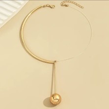 Gold Toplu Choker Kolye
