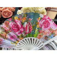 Plastik Desenli Yelpaze