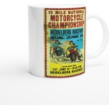 Heidelberg Pistinde Retro Motosiklet Yarışı Kupa