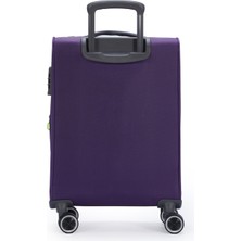 Pierre Cardin Ultra Light Hafif Lüx Kumaş Kabin Boy Valiz Mor 04PC6000