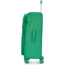 Benetton Orta Boy Kumaş Valiz Yeşil Bnt2400