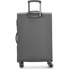 Pierre Cardin Ultra Light Hafif Lüx Kumaş Orta Boy Valiz Antrasit 04PC6000
