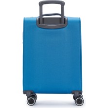 Pierre Cardin Ultra Light Hafif Lüx Kumaş Kabin Boy Valiz Mavi 04PC6000