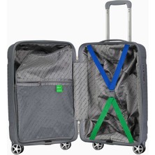 Benetton Kabin Boy %100 Polipropilen Valiz Gri Bnt3000