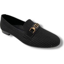 C-Shoes 3106-25 Triko T Taşlı Toka Kadın Babet