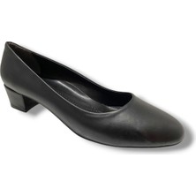 C-Shoes TR30-25 Deri Oval Burun Kalın Topuklu Kadın Ayakkabı 41-42