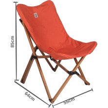 Bag The Joy Ahşap Katlanır Masa Sandalye Seti Kahverengi - Kiremit Kılıf 50X50X50 Kahverengi Masa