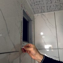 Menfez Aspiratör 40x40 100 m3/h 304 paslanmaz panel geri tepme klapeli