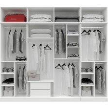 Milas 8 Kapaklı Komple Mdf Yüklüklü Gardırop