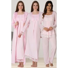 Effortt Pamuklu Pembe Hamile Lohusa Seti Emzirme Özellikli 2XL Takım ve Aksesuar Dahil