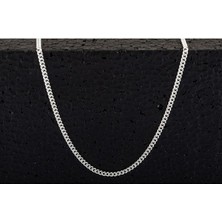 Viewmoon 925 Ayar Gümüş Unisex Ince Gurmet Zincir Kolye 2 mm