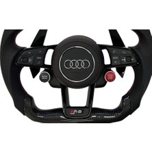 Audi R8 Direksiyon Butonlu LED Carbon Orjinal Hava Yastık ve Logolu