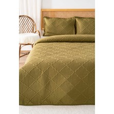 Edda Haki Nakışlı Çift Kişilik Yatak Örtüsü Takımı 3 Parça Uyku Seti