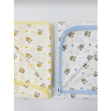 Baby Wings Ayıcık Baskılı Penye 2'li Bebe Battaniye Set 80X90 cm