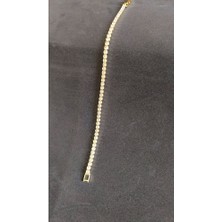 Gold Suyolu Bileklik 17+4 cm - 925 Ayar Gümüş Bileklik