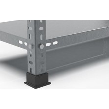 Rafburada 5 Katlı 3'lü Bitişik Paslanmaz Krom Raf - Inox Soğuk Oda Rafı, Buzhane Rafı - 43x60 cm-200 cm-1.00 mm
