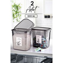 2 Adet Büyük Boy Dikdörtgen Deterjan Saklama Kutusu  - 1800 ml - Deterjan Seti